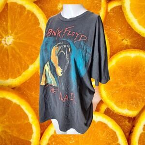 Tultex Men's Black Cotton Pink Floyd The Wall Short Sleeve T-Shirt Size‎ XL